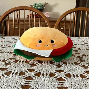 NWT Linzy Toys Yum! Yum! Smoochy Pals Plush Hamburger Pillow